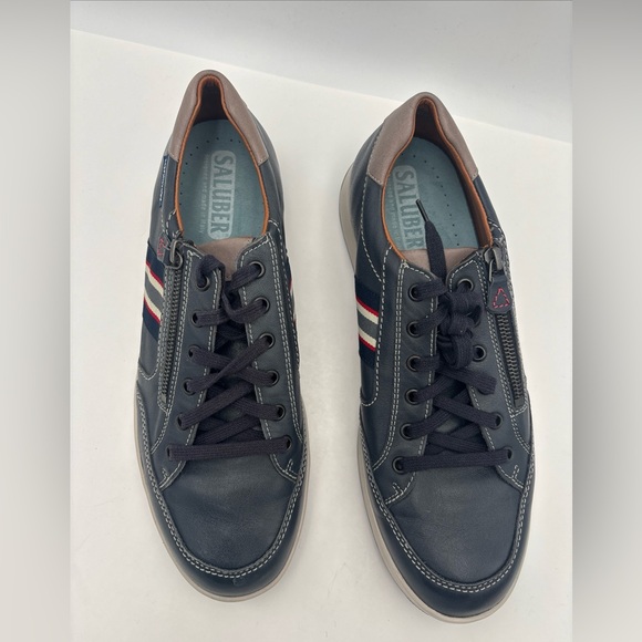 Mephisto Dark Blue Sneakers with Red and White Accents - Picture 3 of 10